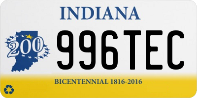 IN license plate 996TEC