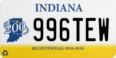 IN license plate 996TEW