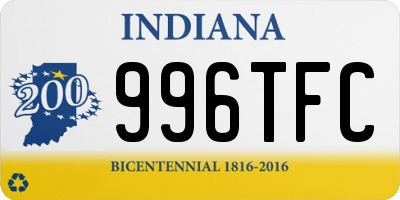 IN license plate 996TFC