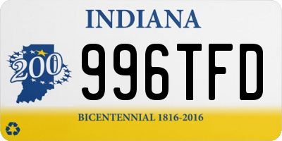 IN license plate 996TFD