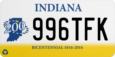 IN license plate 996TFK