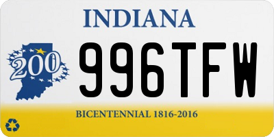 IN license plate 996TFW