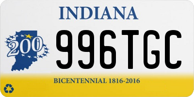 IN license plate 996TGC