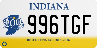 IN license plate 996TGF