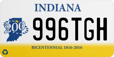 IN license plate 996TGH