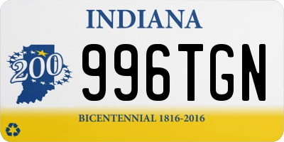 IN license plate 996TGN