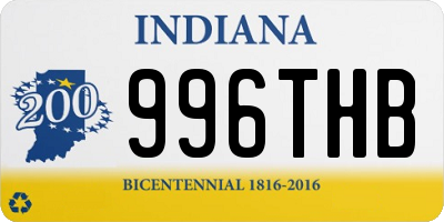IN license plate 996THB
