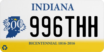 IN license plate 996THH