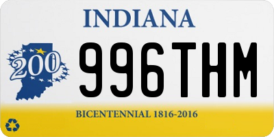 IN license plate 996THM