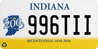 IN license plate 996TII