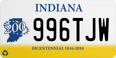 IN license plate 996TJW