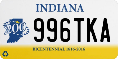 IN license plate 996TKA