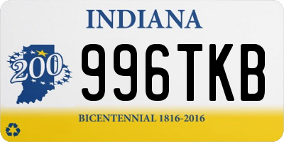 IN license plate 996TKB