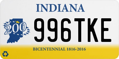IN license plate 996TKE