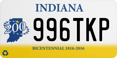 IN license plate 996TKP