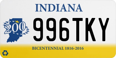 IN license plate 996TKY