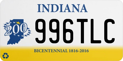 IN license plate 996TLC