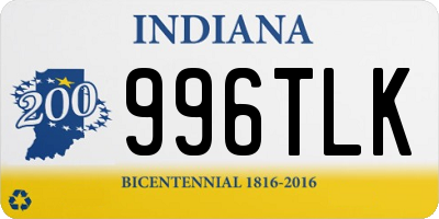 IN license plate 996TLK