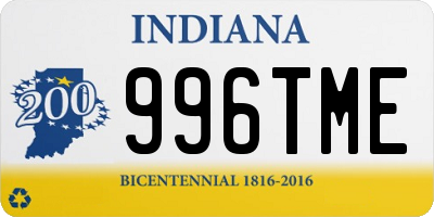IN license plate 996TME