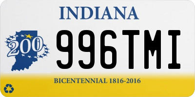 IN license plate 996TMI