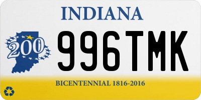 IN license plate 996TMK