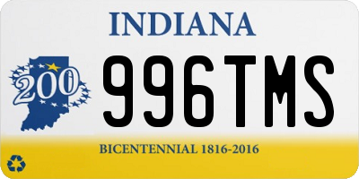 IN license plate 996TMS