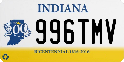 IN license plate 996TMV