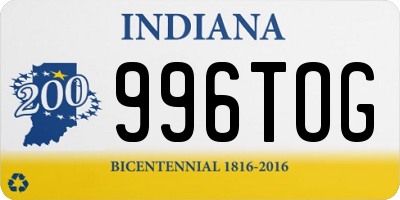 IN license plate 996TOG