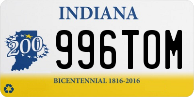 IN license plate 996TOM