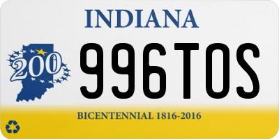 IN license plate 996TOS