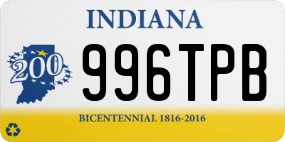 IN license plate 996TPB