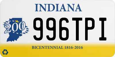 IN license plate 996TPI
