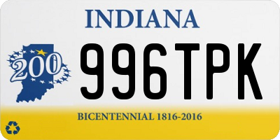 IN license plate 996TPK