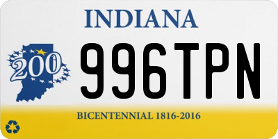 IN license plate 996TPN