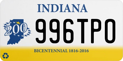 IN license plate 996TPO