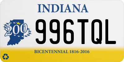 IN license plate 996TQL