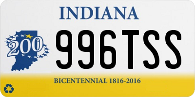 IN license plate 996TSS