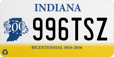 IN license plate 996TSZ