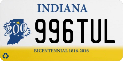 IN license plate 996TUL