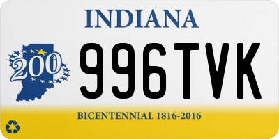 IN license plate 996TVK