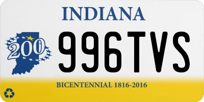 IN license plate 996TVS