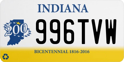 IN license plate 996TVW