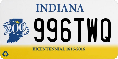 IN license plate 996TWQ