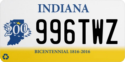 IN license plate 996TWZ