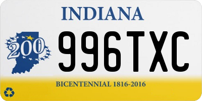 IN license plate 996TXC