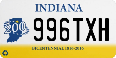 IN license plate 996TXH