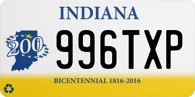 IN license plate 996TXP