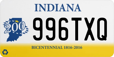 IN license plate 996TXQ