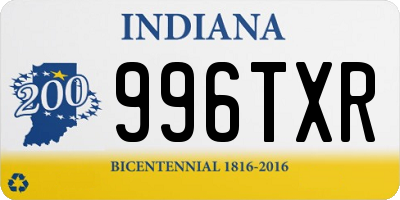 IN license plate 996TXR