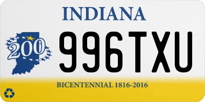 IN license plate 996TXU